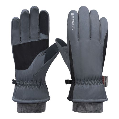 Cotton gloves for men and women winter warm ski gloves plus velvet and thickened waterproof and warm outdoor cycling touch screen gloves