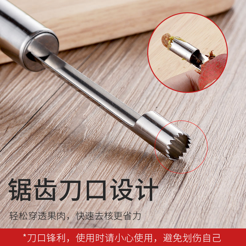 ナツメの核除去器の台所用品ナツメの核の果物は種の神器のツールのステンレスの砂糖のヒョウタンのサンザシに行って心を取ります器|undefined