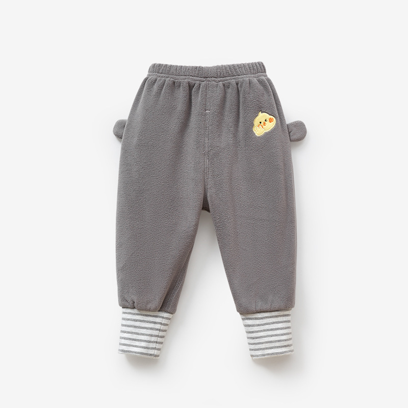 Pantalones para niños Primavera, otoño e invierno Bebé forrado de lana cálido niños y niñas Ropa exterior para niños otoño PP Pantalones Bebé Butt Pantalones