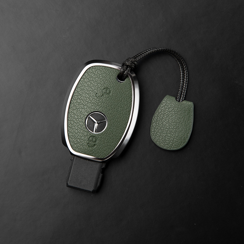 Specially Designed for Mercedes Key Covers: C-Class, S-Class, E-Class, Slc, V-Class, Gla, Glc, Gle, Glk. Made of Genuine Leather, High-End Shell