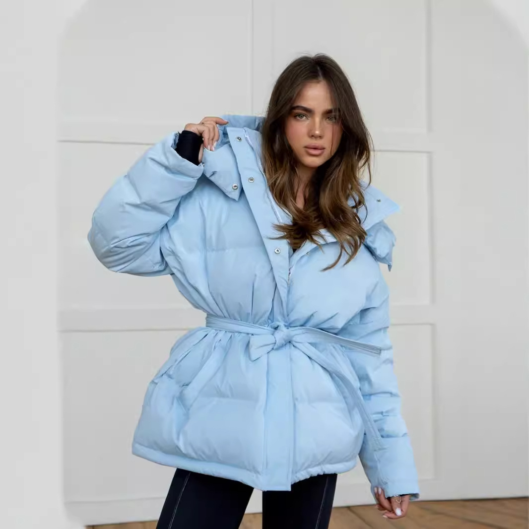 Women's Clothing hooded cotton jacket new style women's temperament hooded thick warm versatile zipper coat_voghion.com