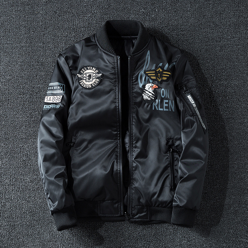 Chaqueta de los hombres American Air MA1 piloto uniforme escolar estilo militar chaqueta de los hombres retro más el tamaño uniforme de béisbol de los hombres