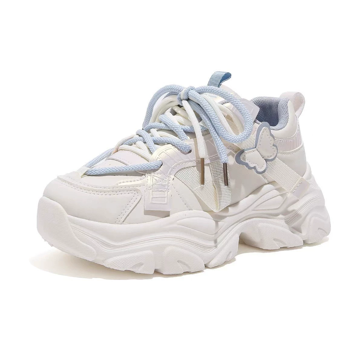 Легкие женские кроссовки в стиле бабочка дизайн dad shoes в тренде 2025 года новая популярная осенняя обувь для женщин с толстой подошвой