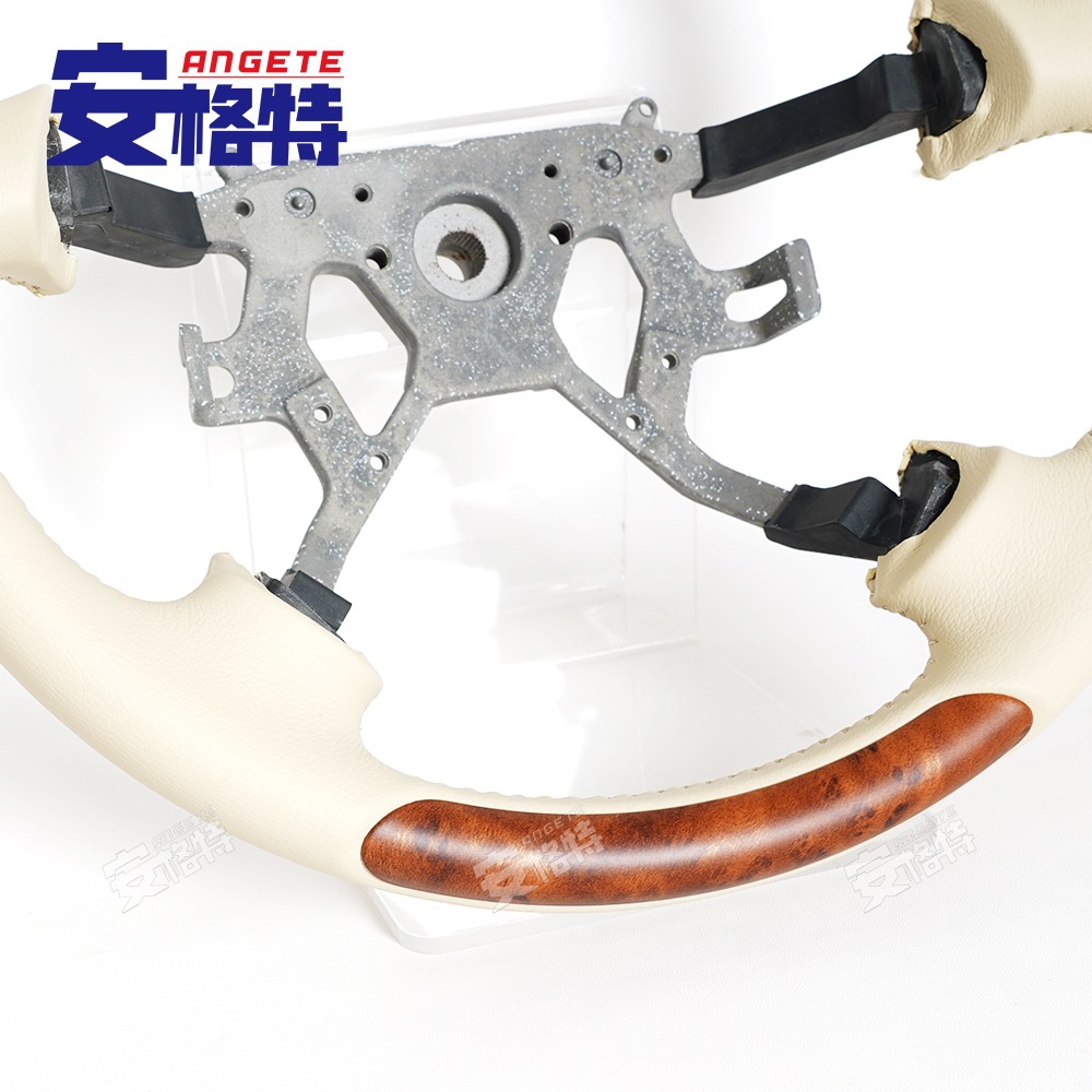 Cross-Border Hot Sale Suitable for 13-20 Nissan Patrol Patrol Y61Gu Peach Wood Car Steering Wheel Modification