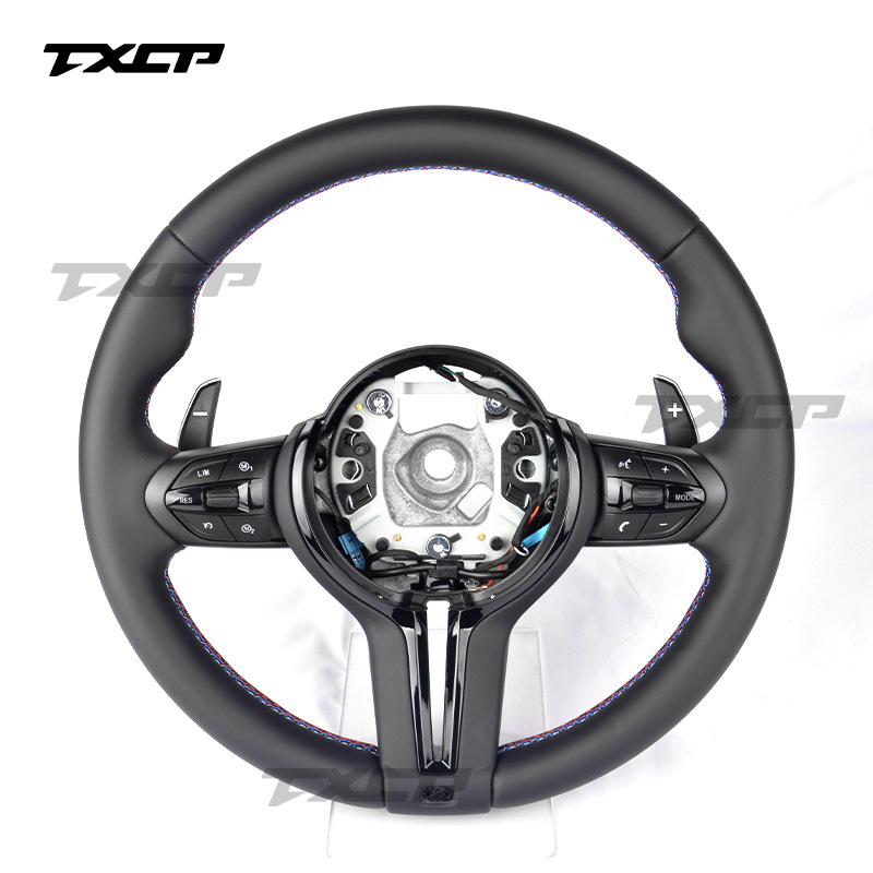 Suitable for BMW 3 Series, 5 Series, 7 Series, X1, X2, X3, X4, X5, X7, M2, M3, M4 – full leather, sporty style, T-shaped steering wheel