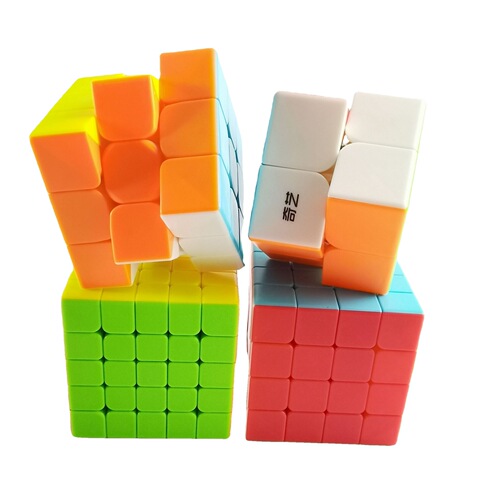 Qiyi Rubik's Cube third-order smooth solid color 2345-level Rubik's Cube beginners entry training teaching Rubik's Cube toys wholesale