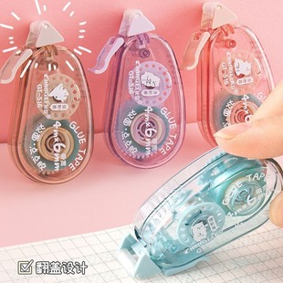 genuine goods Changli primary school students tape little glue creative children's correction tape transparent double-sided adhesive art glue wholesale