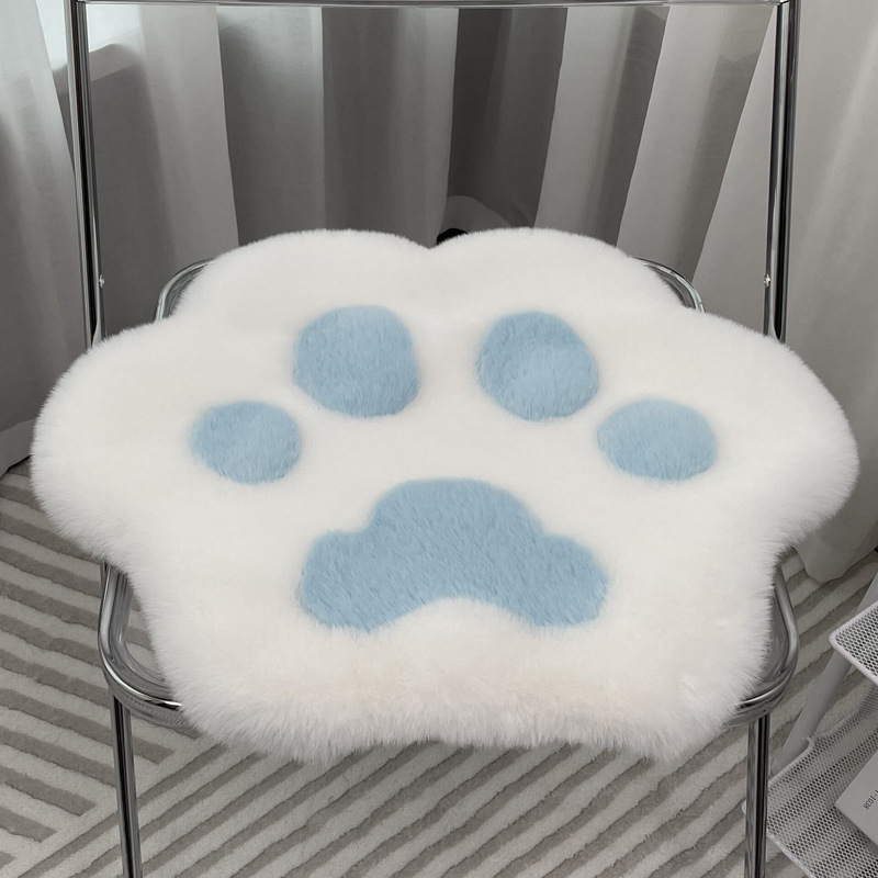 澳鑫浩 – Car Carpet Chair Cushion Small - whitesky-blue-cat-paw-short-hair-4040cm
