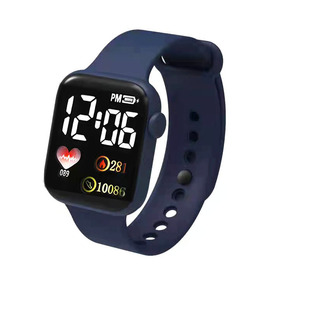 Cross-border popular square love ED electronic watch single hole strap simple fashion watch in stock wholesale