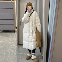 【現物】ダウン綿服女性冬の新型綿入れの中の長さは膝を越えた韓国版のゆったりとした厚手の綿入れのコートです。