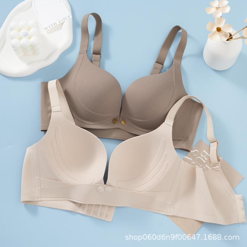 Nursing Bra, Push-Up, Anti-Sagging, Special for Pregnancy and Postpartum, Large Size, Front-Opening Bra for Breastfeeding, No Steel Ring