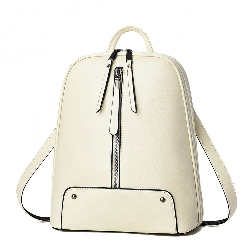 Mochila para mujeres 2025 nueva moda retro mochila de cuero de aceite de gran capacidad, mochila de damas ligera, bolsa de viaje universal
