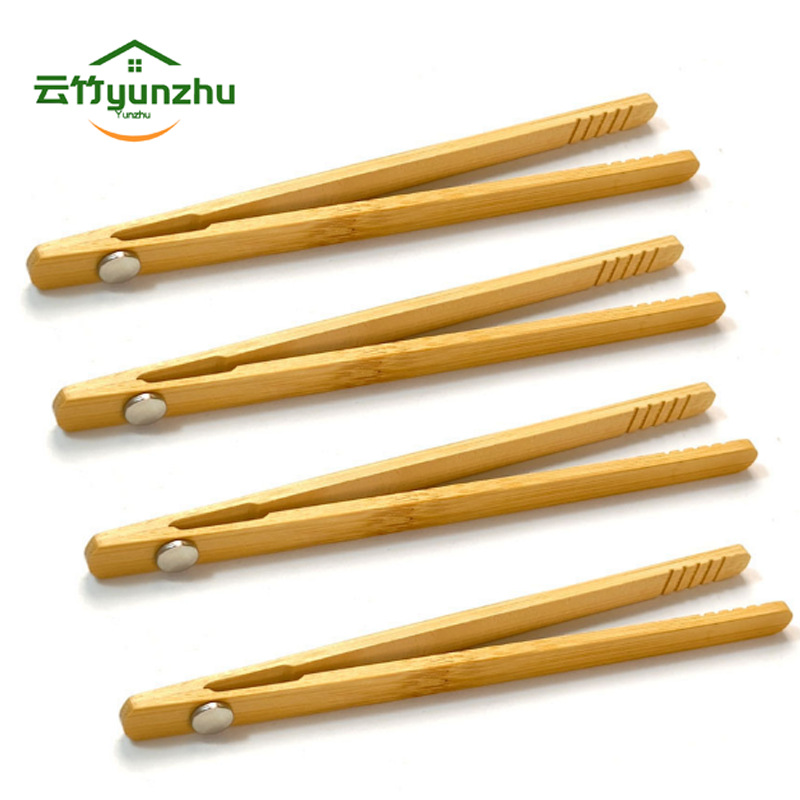 Clip de té de bambú Clip de comida Clip de pan con imán que puede absorber herramientas creativas de cocina Clip de bambú caliente de Amazon