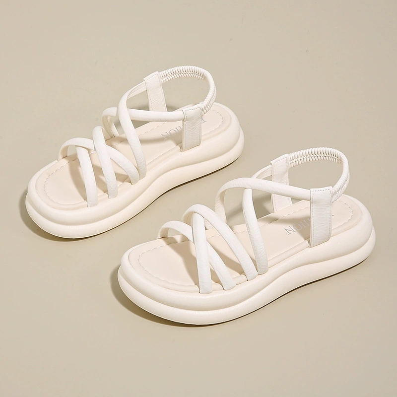 Sandals, summer fashionable suitable with a skirt platform, high beach footwear, beach style