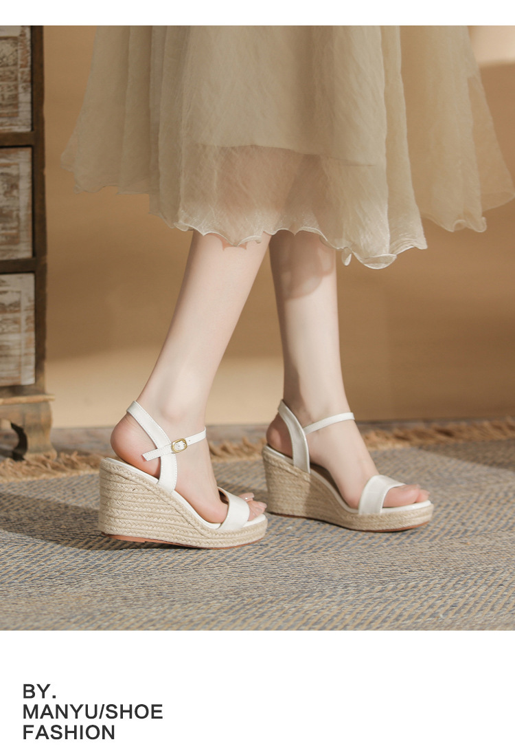 Sandal cao gót nữ hở mũi đế xuồng gót 9 cm — màu trắng ngà chi tiết 10