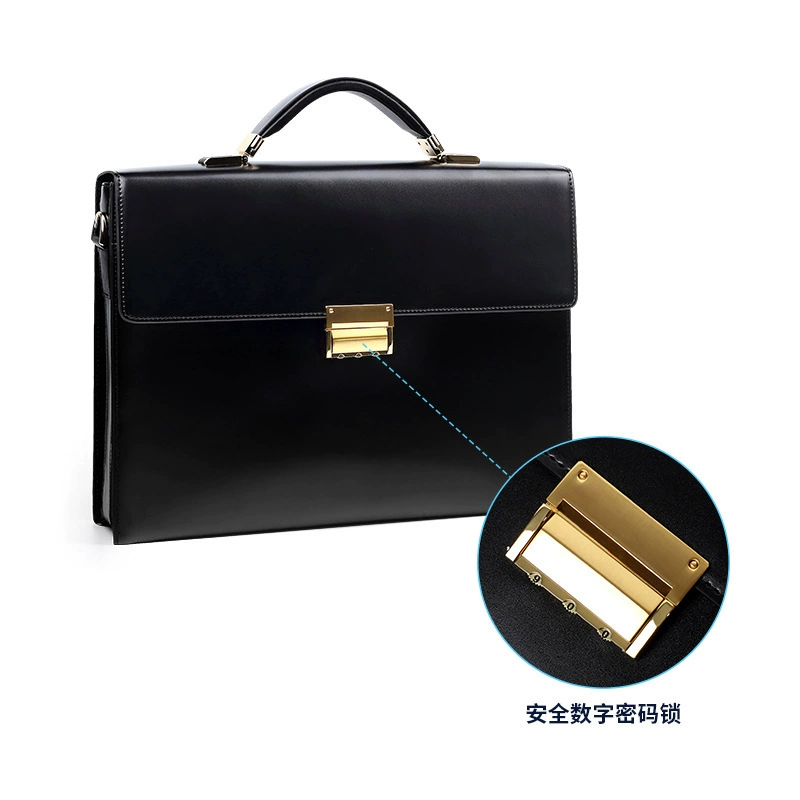 Handheld purse, capacious laptop, bag, business version, genuine leather