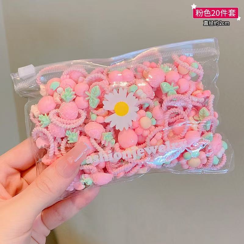 Leather band pink 20-piece set