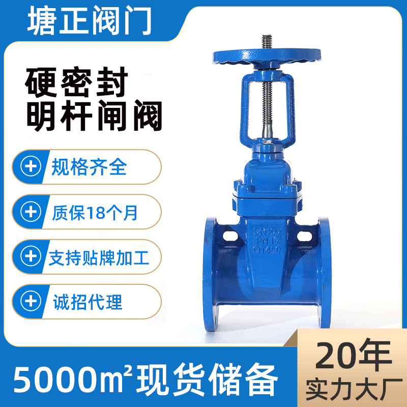 法兰明杆闸阀Z41T-16Q天津塘正水利农田微灌硬密封法兰铜芯明杆闸