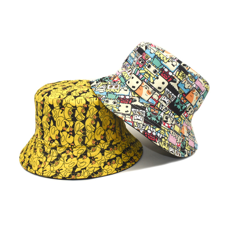 Unisex Retro Color Block Bucket Hat display picture 1