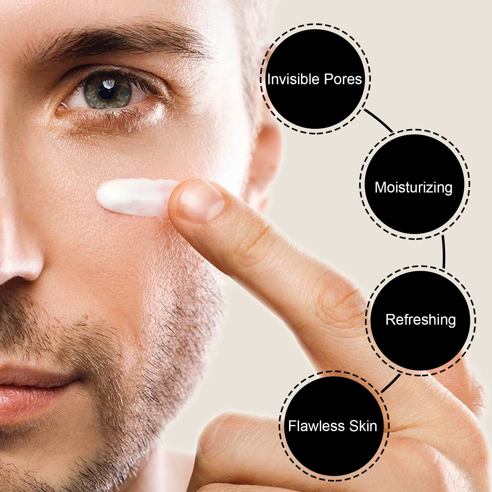 Makeup Men's Erfrischender und nicht fettender Concealer, Akne-Maske, Hautaufhellung, Invisible Pore Sloth Cre_voghion.com
