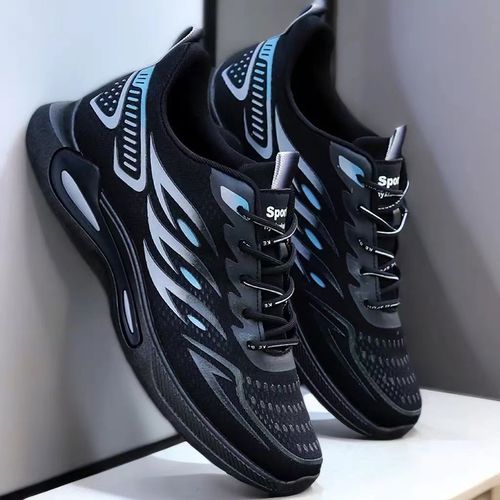 Spring Men's Shoes 2025 New Fashion Trend Flyknit Breathable Sports Casual Shoes for Students Soft Sole Comfort Running Shoes