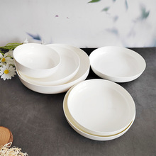厂家批发陶瓷盘餐具套装碗盘碟家用水果沙拉盘广告商务礼品骨瓷盘