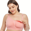 Comfortable wireless bra for breastfeeding, postpartum tank top, underwear for pregnant, plus size, front lock