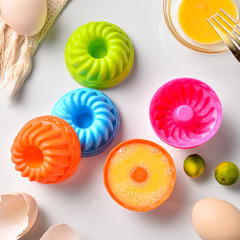 Cross-border new 12-piece set silicone muffin cup household baking cake donut pudding jelly mold