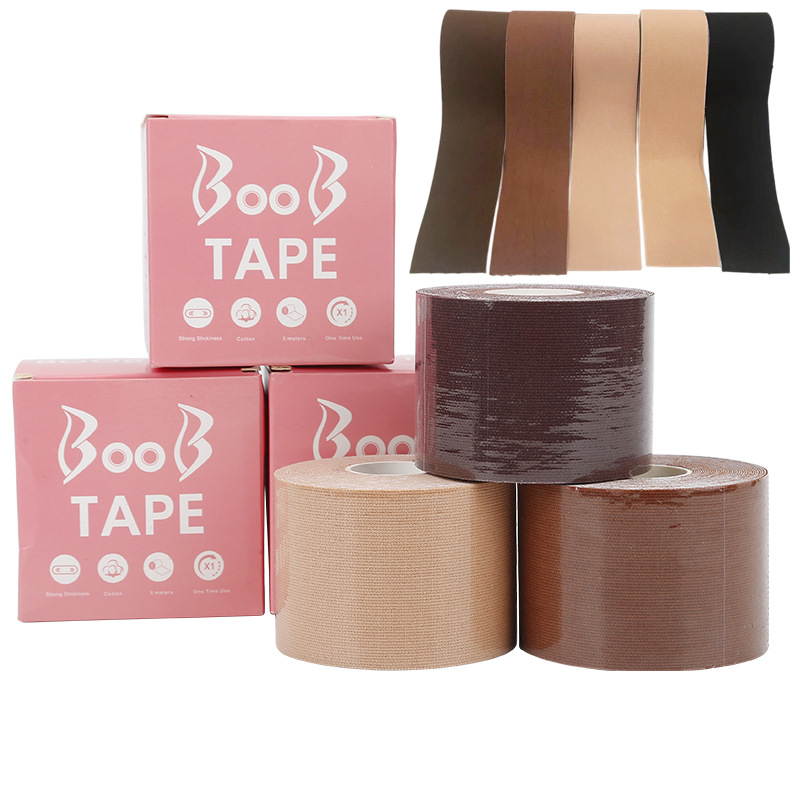 Self-adhesive seamless muscle patch sports bandage boob tape waterproof breast lifting patch one-piece elastic cloth chest lifting patch