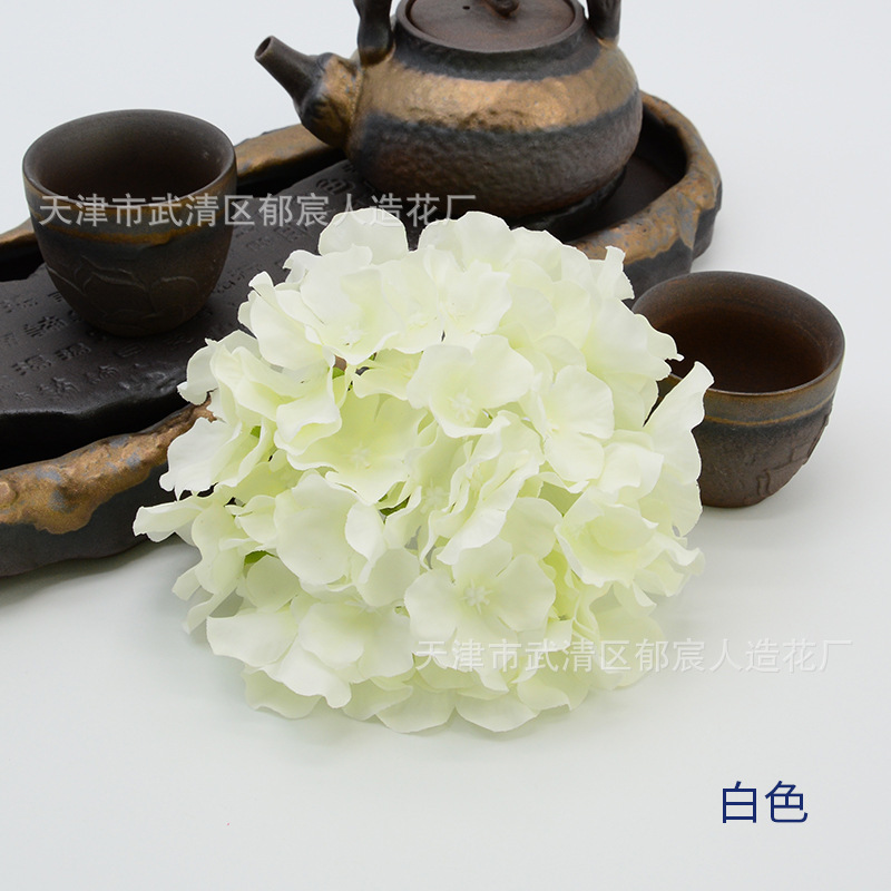 シミュレーション54頭のアジサイの花の直径17cmのロリポップのアジサイの花の頭のアマゾンのよく売れる爆発の花の輪の生け花|undefined