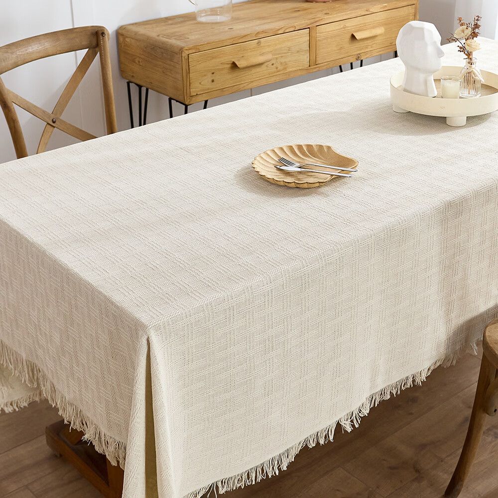 Ins Cream Style French Lace Tablecloth Coffee Table Cover Japanese Style High-End Living Room Square Tablecloth Dining Tablecloth Tablecloth