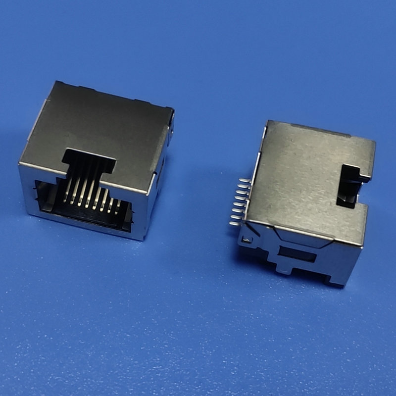 Rj45 Flush-Mount Socket Smth=8.50Lcprj45 Network Female Connector Crimp Smd Interface Plug Connector