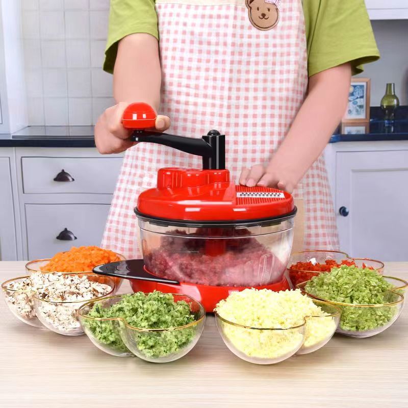 Manual Meat Grinder Household Vegetable Grinder Kitchen Hand-Cranked Vegetable Cutter Dumpling Filling Multi-Functional Food Supplement Cooking Machine