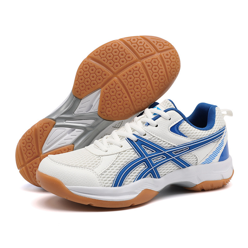 Nuevos zapatos transfronterizos de bádminton de malla transpirable de verano, competencia de combate real profesional, zapatos de carrera nocturna para estudiantes masculinos y femeninos