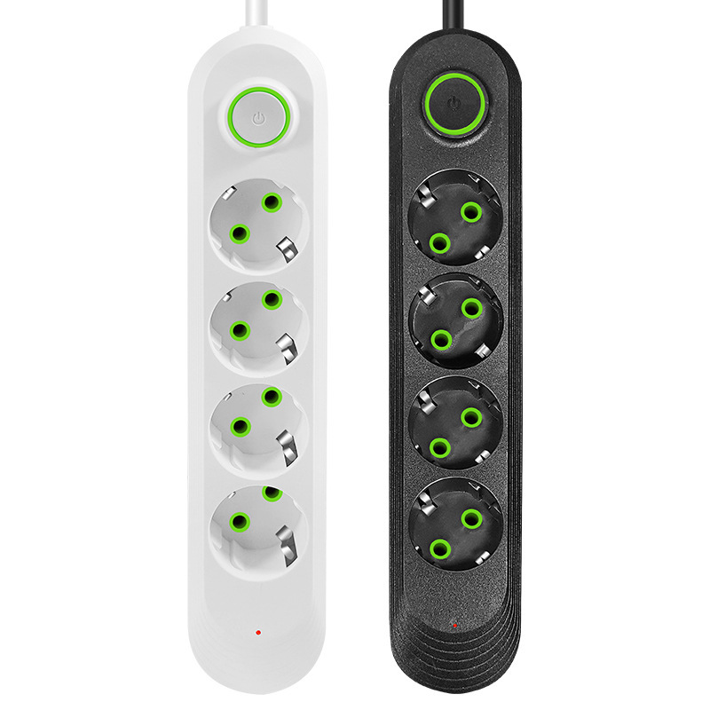 俄罗斯专供220V插线板欧规插座2米带线欧标排插家用