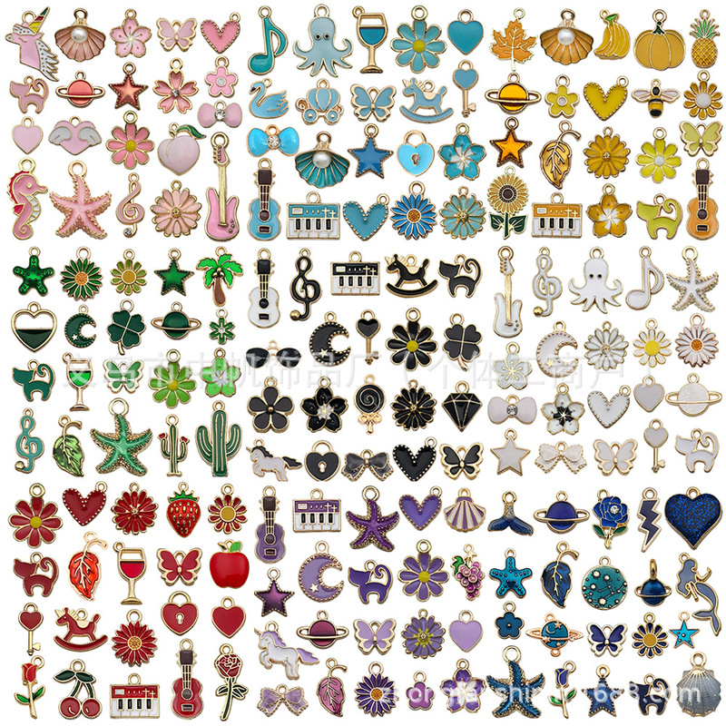 20個の油を混ぜて10色の合金のアクセサリーの部品のdiyのブレスレットのイヤリングのキーホルダーのペンダントのクロスボーダーの人気があります。|undefined