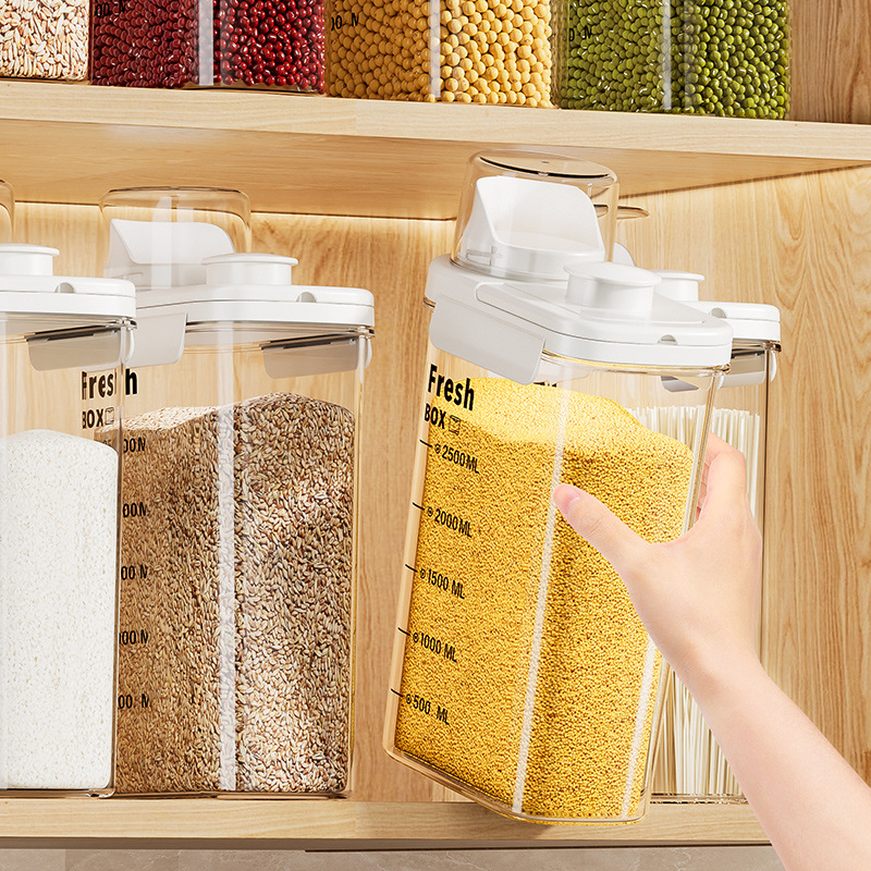 Grain Storage Container Japanese-Style Rice Bucket Household Insect-Proof Moisture-Proof Sealed Flour Storage Container Rice Bucket Grain Storage Box
