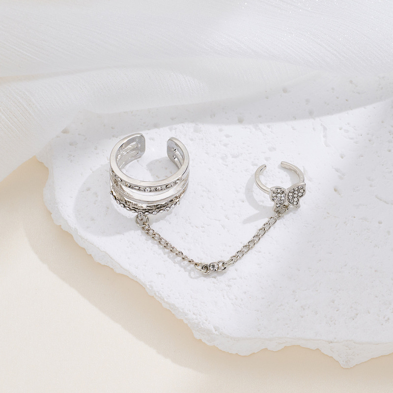 D058 net red butterfly tassel finger ring niche design ring super ins flash diamond nail fingertip ring index finger ring D058 net red butterfly tassel finger ring niche design ring super ins flash diamond nail fingertip ring index finger ring