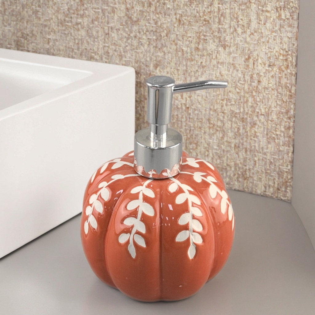 Botella de emulsión de calabaza de cerámica creativa transfronteriza de Halloween botella de emulsión de cerámica de baño de hotel botella de prensado