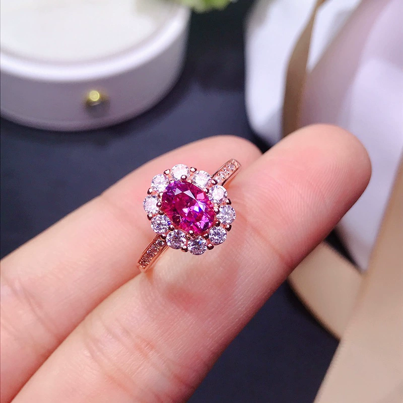 Кольцо женское с бриллиантом Fan Mosang 925 серебро с инкрустациями 1 карат Fan Mosan Diamond ГРА сертификат Black Card Limin