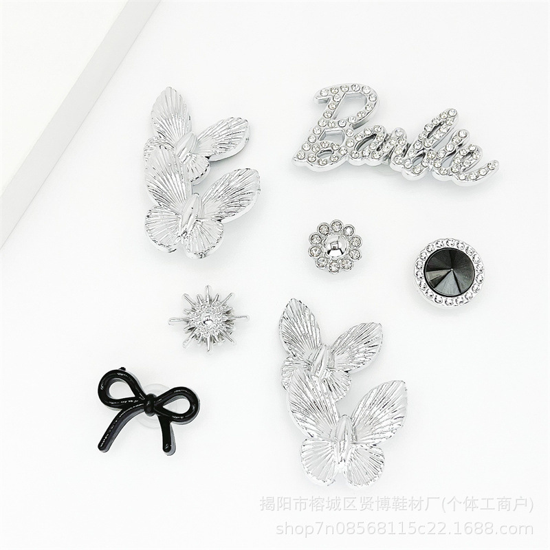 クロスボーダー 2025 下駄靴花装飾アクセサリー PVC ソフトプラスチック DIY 靴バックル卸売工場直接供給|undefined