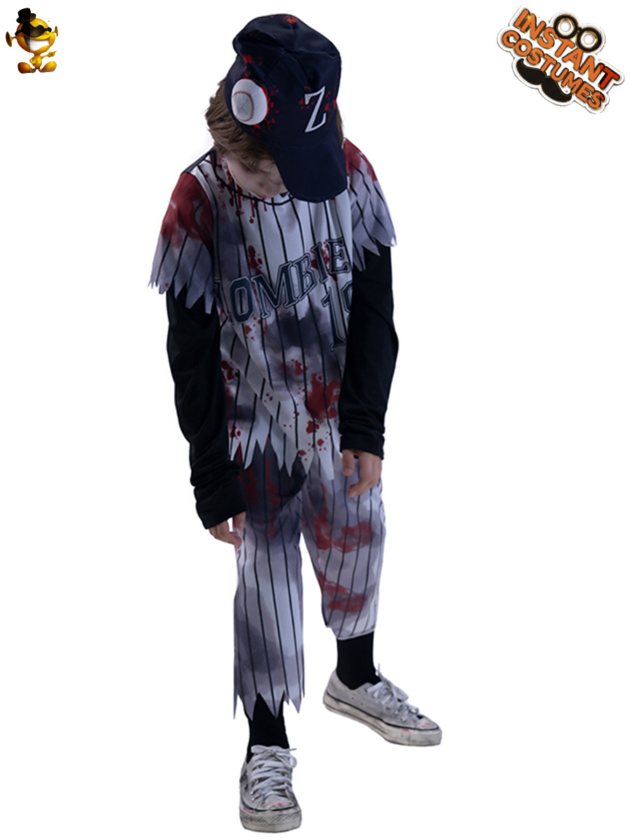 De los niños de Halloween sangre Jersey rendimiento traje de los niños juego de rol rendimiento fiesta traje de distribución al por mayor