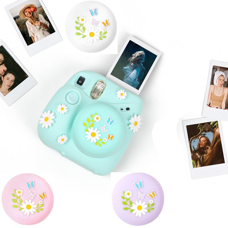 Suitable for instax Instant mini7+/11 Camera Lens Cover Accessories Daisy Silicone Lens Protective Cover