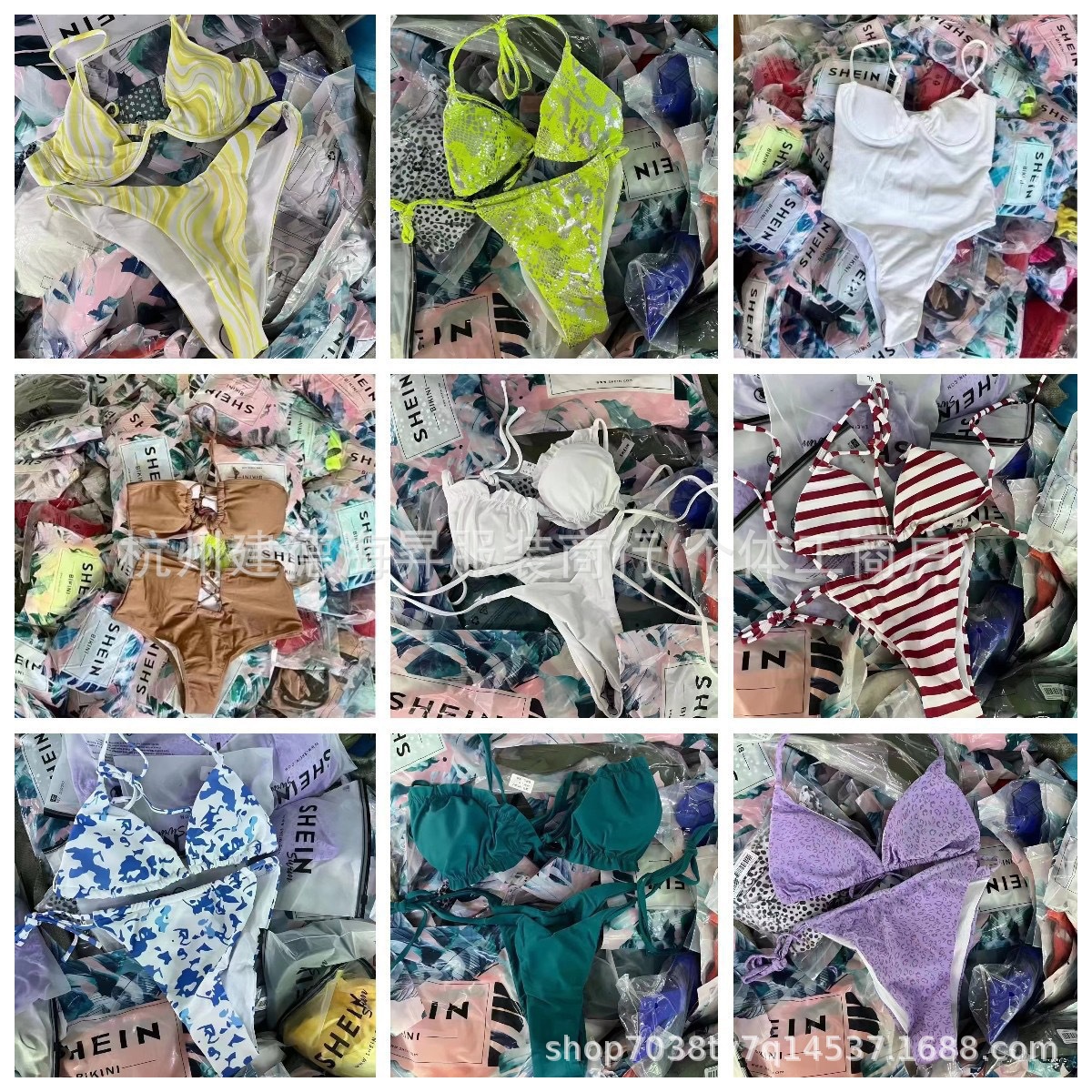 Shein marca de comercio exterior nueva ropa de baño de mujer Shein biquini variado al por mayor bajo precio suministro transfronterizo image 7