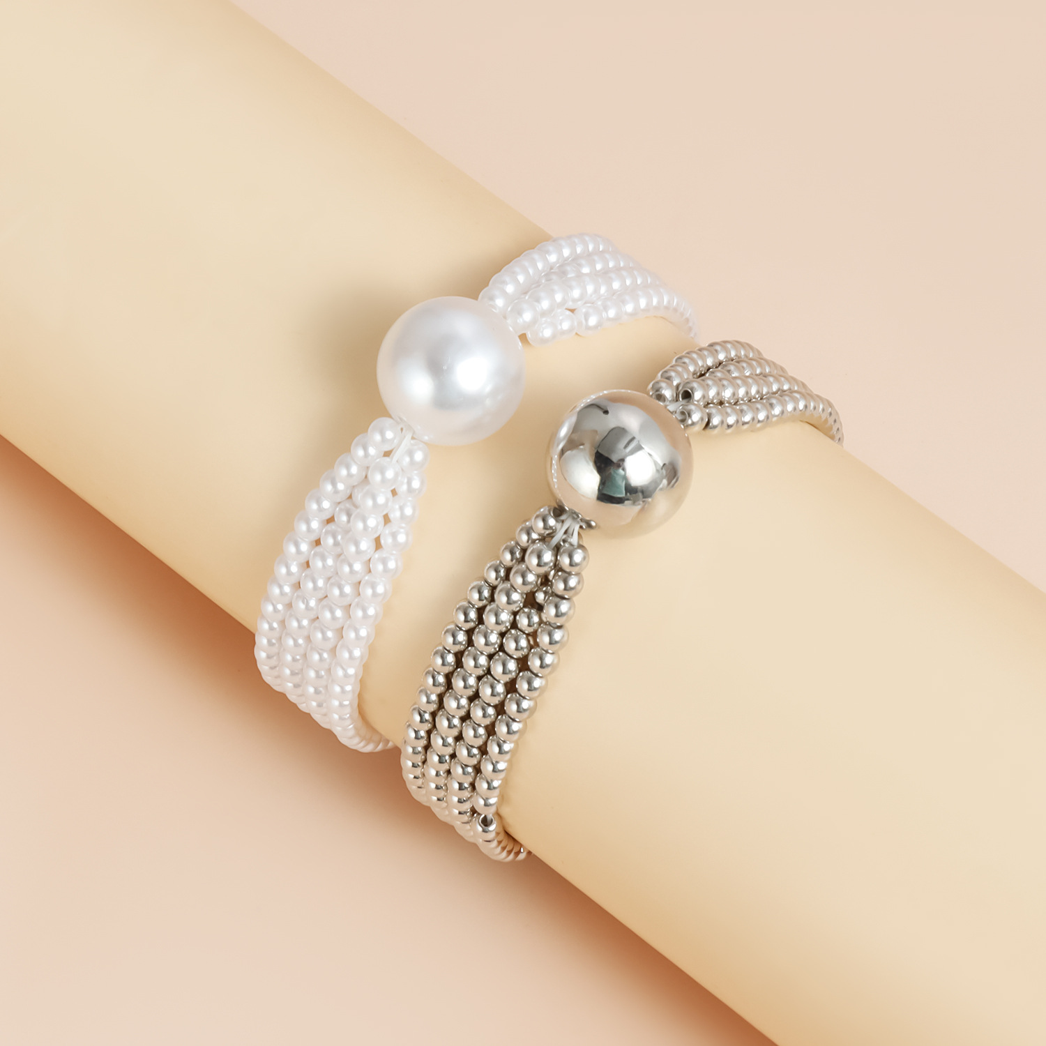 Exaggerated Large Pearl Necklace Multi-layer Luxury Jewellery Set_voghion.com