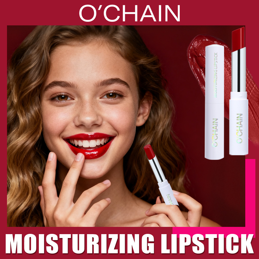 OCHAIN Cross-Border Lip Plumping Brightening Waterproof Long-Lasting Non-Fading Mirror Finish Moisturizing Lipstick_voghion.com