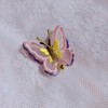 Two-color double-layer Chinese hairgrip with butterfly, sophisticated children's small bell, hair accessory, floral print, with embroidery, Chinese style, gradient