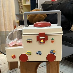 Children's Car-Shaped Large-Capacity First Aid Medicine Box Household Medicine Storage Box