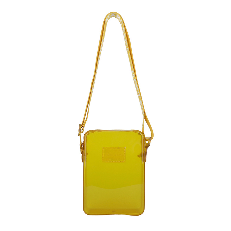 Bolso de teléfono móvil vertical de PVC transparente de alto valor para mujer 2025 nueva tendencia fuera de moda casual bolso de mensajero de un solo hombro