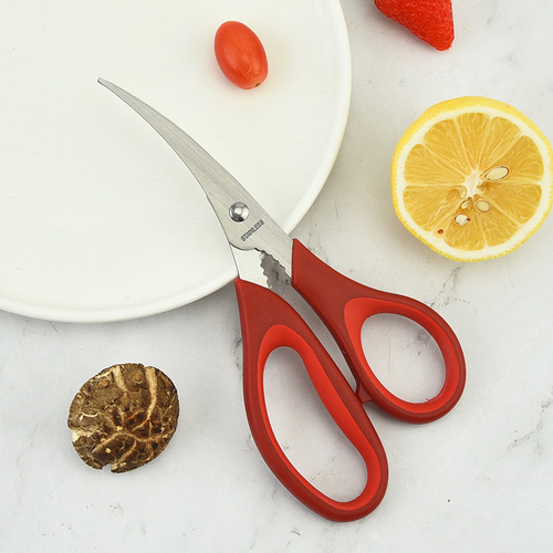 Manufacturer wholesale shrimp thread scissors, seafood scissors, shrimp peeling and fish maw scissors, kitchen scissors, crayfish scissors